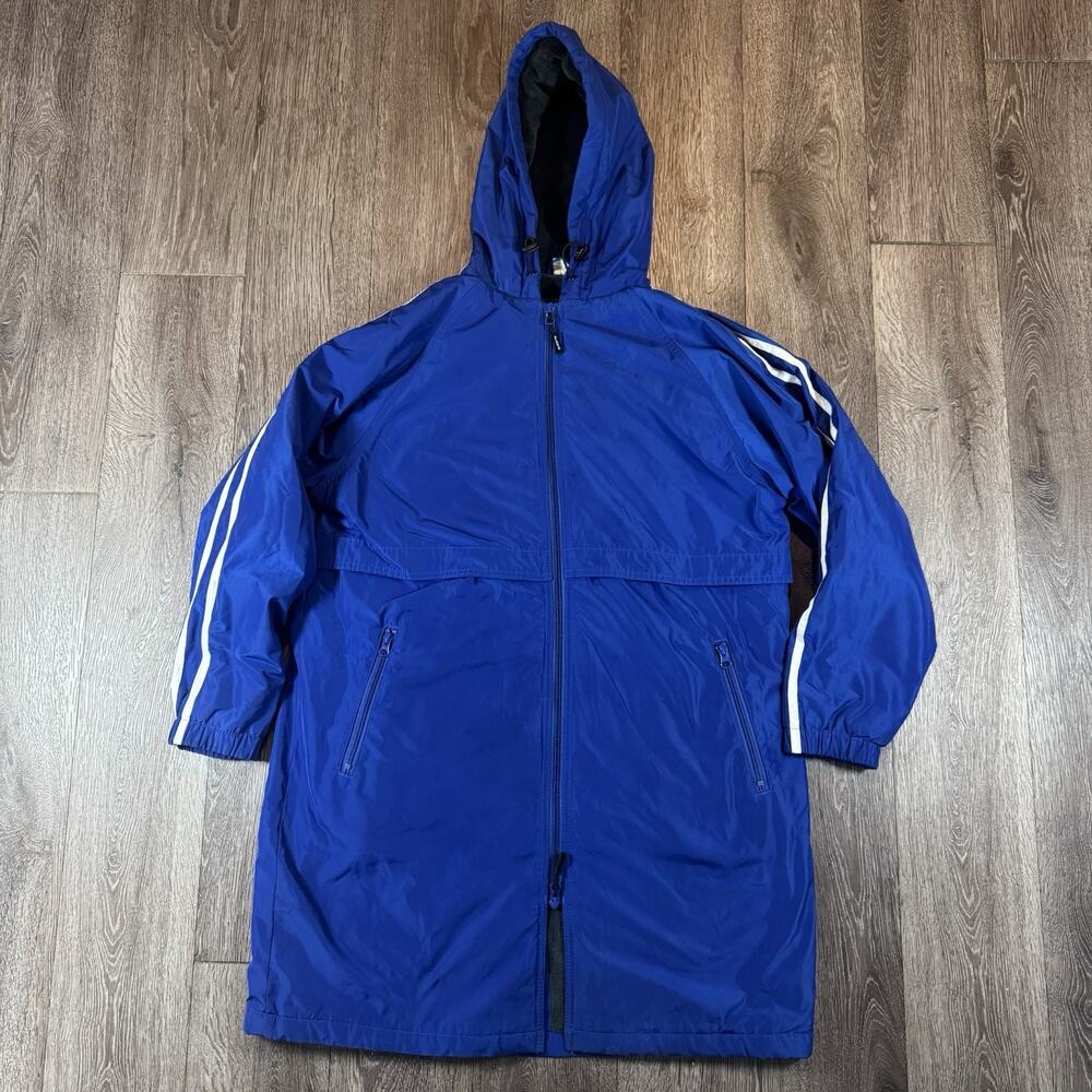 Sporti Swim Parka Youth Large Blue Fleece Lined Full Zip Hooded